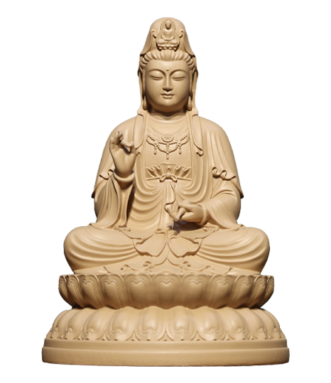 觀世音菩薩立體坐像18公分